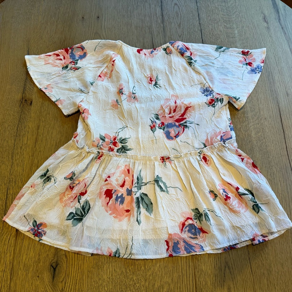 Lucky Brand / Floral Peasant Blouse Sz S - Picture 3 of 11